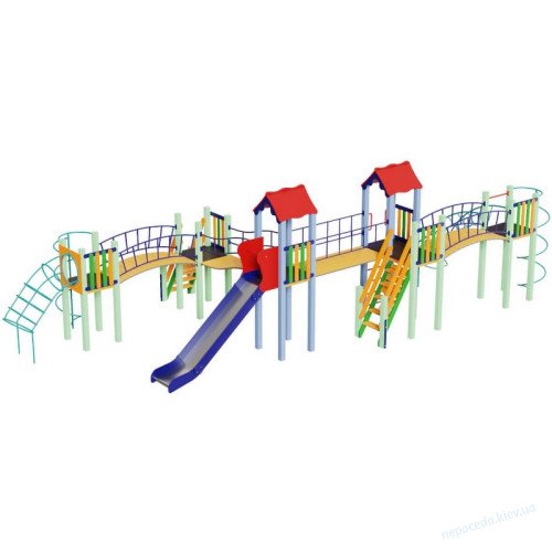 Детский комплекс Змейка с горкой 1,5 м