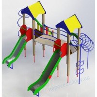 Игровой комплекс "Разнобашенный" горки на разной высоте
