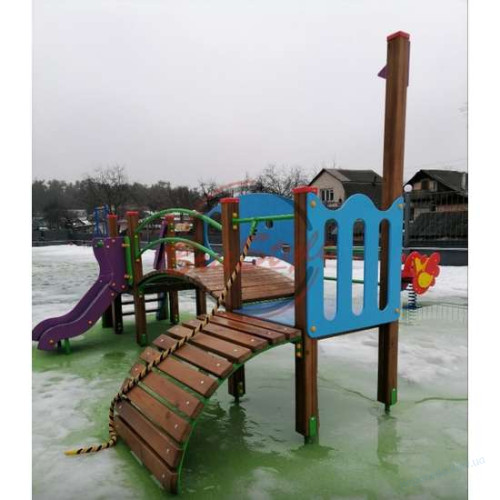 Детская площадка для малышей "Леонардо" с мостиком, фото 1
