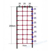 Сітка для лазіння c S-Hook 0,75 * 2 м червона