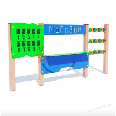 Интерактивная игровая панель Магазин из HDPE пластика на детскую площадку