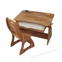 Комплект парта 90 см + стул растущие из натурального дерева