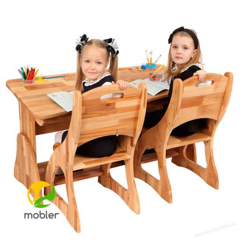 Детская парта стол растишка с 2мя ящиками Mobler, 120 см, фото 6