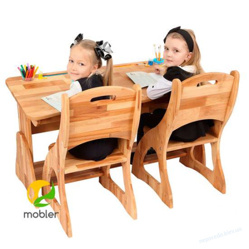 Детская парта стол растишка с 2мя ящиками Mobler, 120 см, фото 7