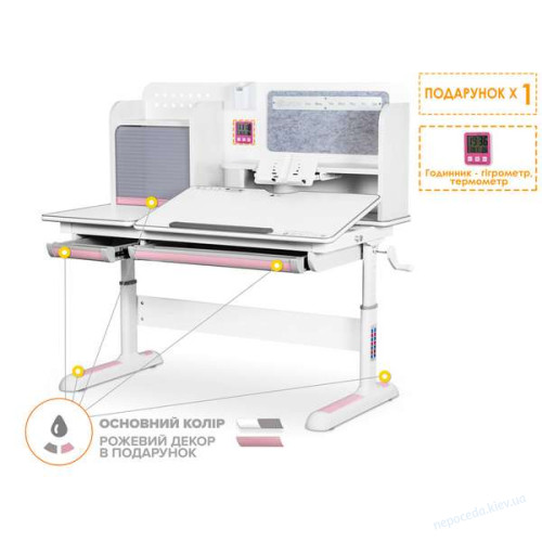 Регулируемый детский стол Winnipeg Multicolor WG + PN девочке