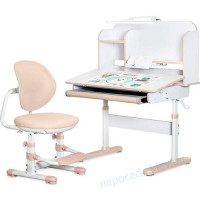 Детский комплект Nemo XL Peach парта со надстройкой и кресло