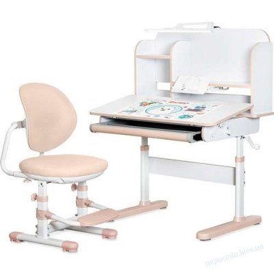 Детский комплект Nemo XL Peach парта со надстройкой и кресло