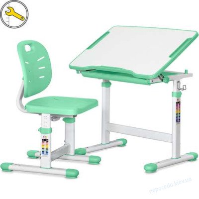 Детский комплект парта и стул Evo-05 Ergo зеленый