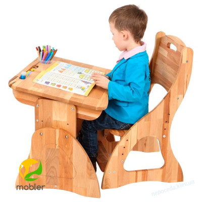 Детская парта растишка Mobler с ящиком, 60 см