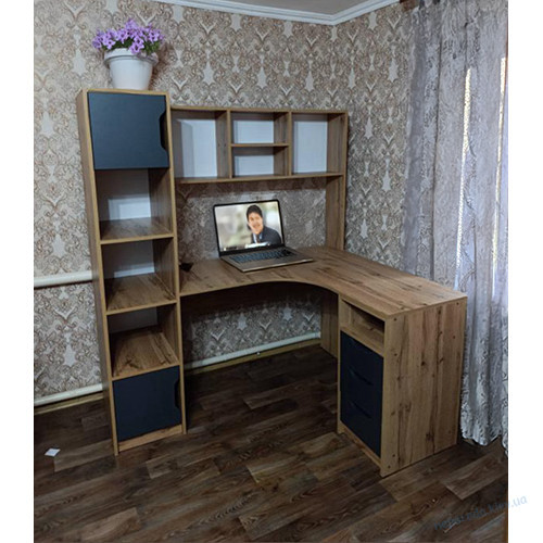 Детский письменный стол угловой Teenager дуб тахо (цвет фасада лаванда), фото 8