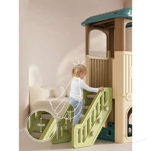 Детский игровой комплекс пластиковый City с двумя башнями для улицы, фото 4