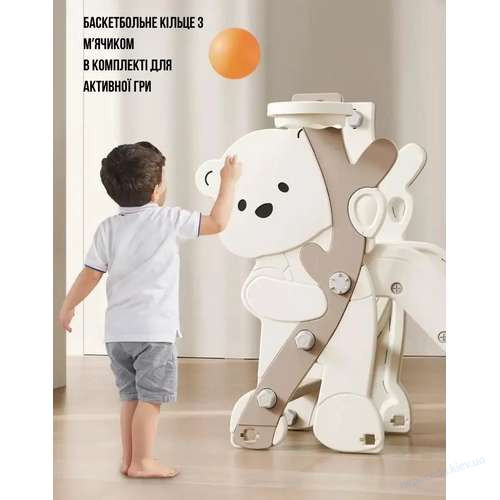 Детский игровой пластиковый комплекс 3в1 Panda, фото 3