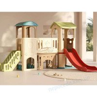 Детский игровой комплекс пластиковый City с двумя башнями для улицы