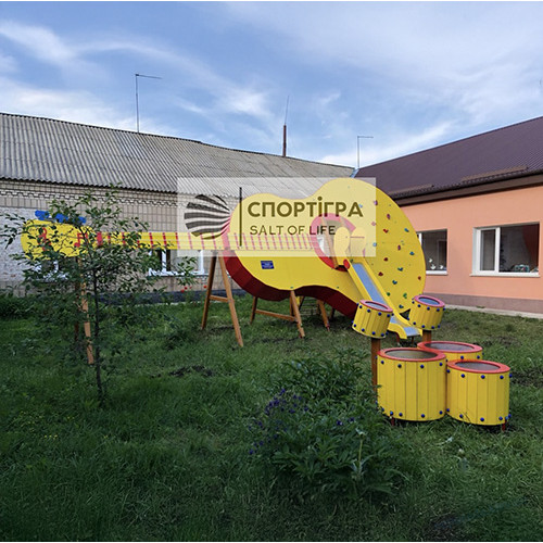 Сучасний дитячий ігровий комплекс Гітара з гіркою, фото 4