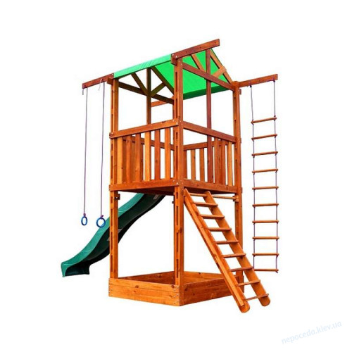 Игровая детская площадка для дачи (башня с горкой), фото 1
