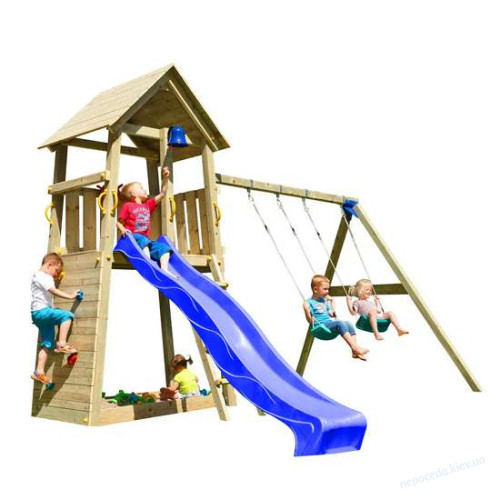 Дерев'яний ігровий дитячий майданчик BELVEDERE + модуль гойдалки SWING, фото 2