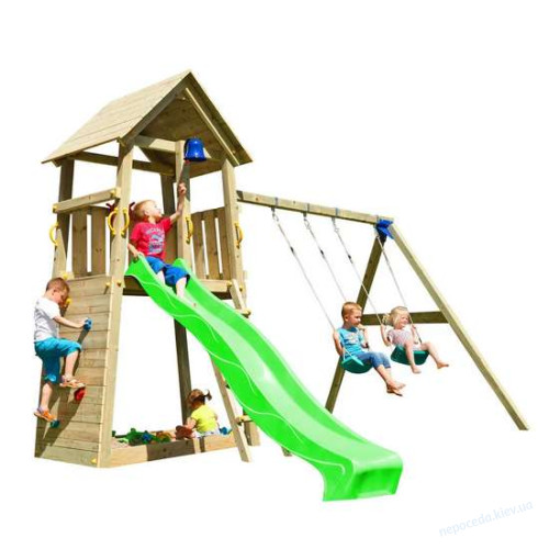 Дерев'яний ігровий дитячий майданчик BELVEDERE + модуль гойдалки SWING, фото 4