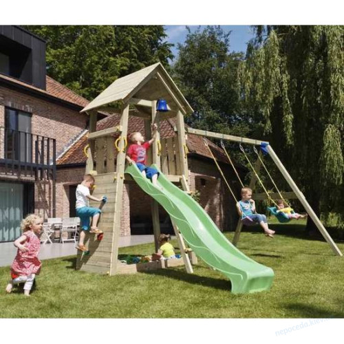 Дерев'яний ігровий дитячий майданчик BELVEDERE + модуль гойдалки SWING, фото 6