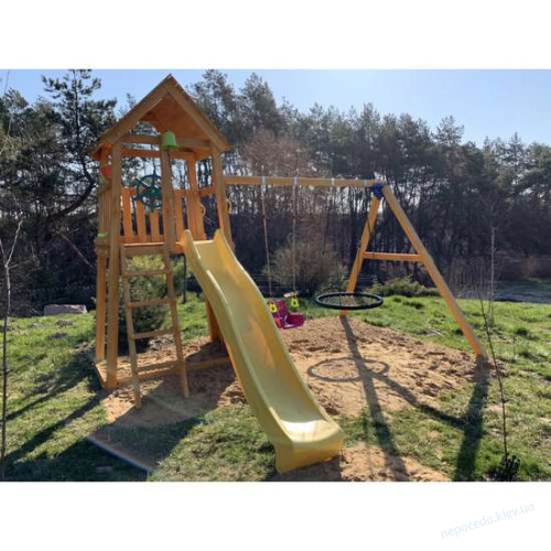 Дерев'яний ігровий дитячий майданчик BELVEDERE + модуль гойдалки SWING, фото 8