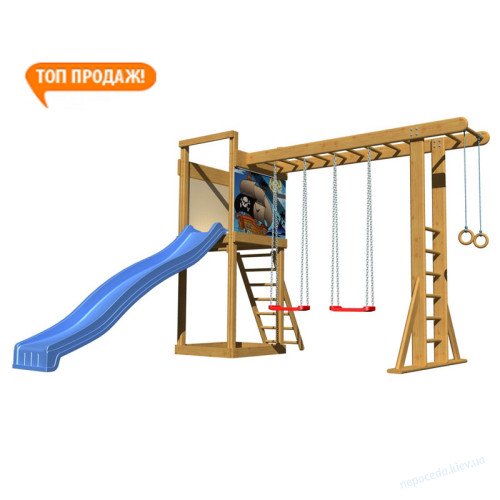 Спортивно игровая площадка "Юнга" деревянная для улицы