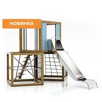 Дитячий майданчик з дерева «Куб 3» арт-обєкт