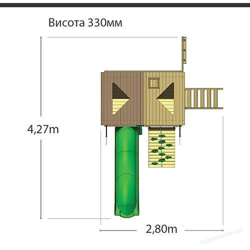 Игровой детский комплекс для улицы Люкс-2 базовый, фото 1