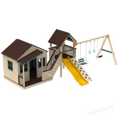 Детский комплекс домиков Home Play горка 1,2 м
