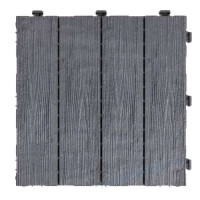 Декоративное напольное покрытие Multy Home Woodgrain рифленое 30х30см светло-сер..