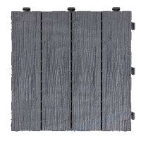 Декоративное напольное покрытие Multy Home Woodgrain рифленое 30х30см светло-сер..