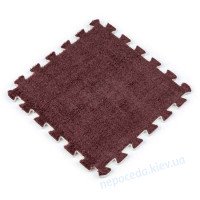 Плюшевый мягкий пол-пазл 60*60*1cm (D) коричневый