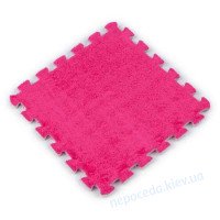 Плюшевый мягкий пол-пазл 60*60*1cm (D) розовый