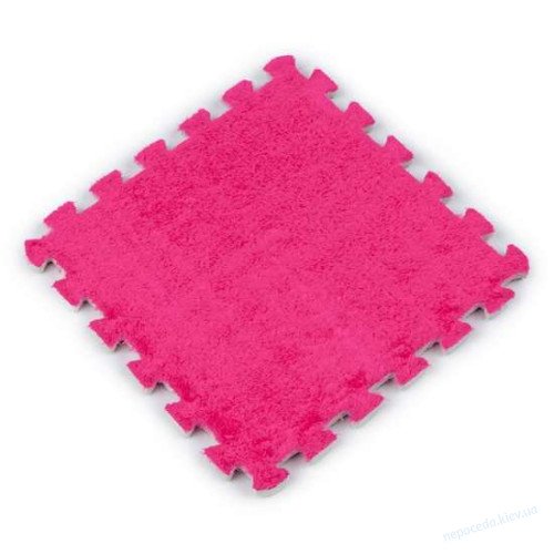 Пол-пазл мягкий плюшевый 30*30*1cm (D) розовый