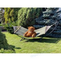 Двухместный гамак с планкой и каркасом WISH XXL 200х150 WCG зеленый