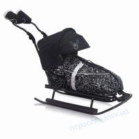 Санки RASPER 7в1 (санки, подножки, спинка, спальник с утеплителем, регулируемая ..