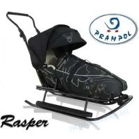 Санки RASPER 7в1 (санки, подножки, спинка, спальник с утеплителем, регулируемая ..