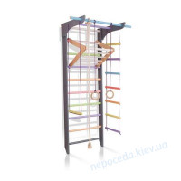 Детская шведская стенка с дерева 12-Lux 2-240 с навесным турником