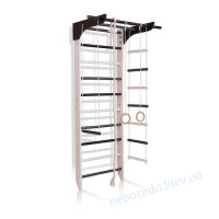 Шведская стенка бело-черная деревянная 4-Lux 1-240 стандартной комплектации
