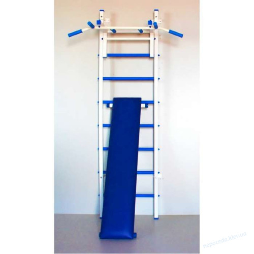 Шведська стінка металева з лавкою для пресу