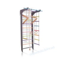 Шведская стенка деревянная 12-Lux 2-220 с навесным турником