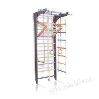Детская шведская стенка с дерева 12-Lux 2-240 с навесным турником