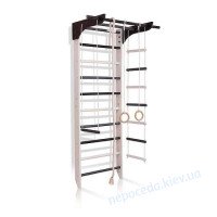 Шведська стінка біло-чорна дерев'яна 4-Lux 1-240 стандартної комплектації