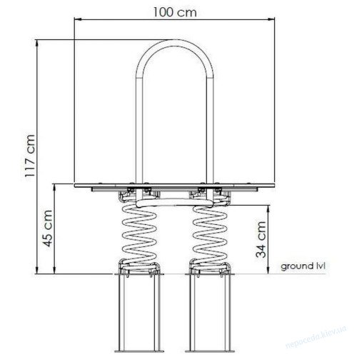 Качалка на пружине L-line из HDPE пластика, фото 2