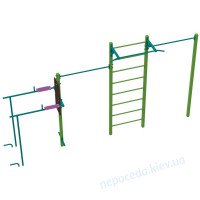 Спортивный комплекс Козак металлический с брусьями и турником для улицы