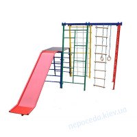 Детские игровые комплексы Радуга с горкой и шведской стенкой