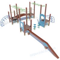 Большой Детский игровой спортивный комплекс "Игривая кошка" с тренажер..
