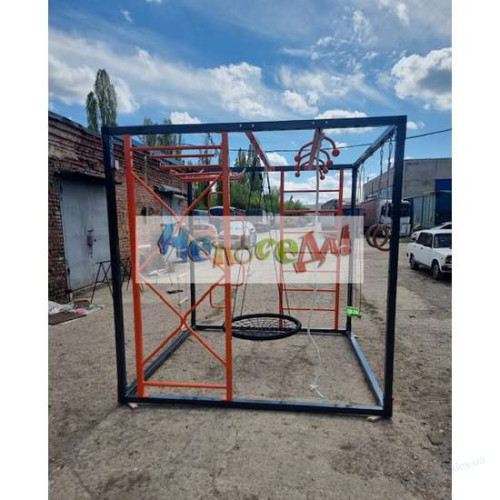 Спортивно игровой уличный комплекс Куб с качелей Гнездо Канарейки, фото 5