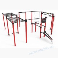 Уличный спортивный комплекс StreetGym S-30.1 металлический красно черный с хомут..