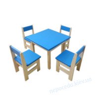 Деревянный комплект столик и стульчики Облачко
