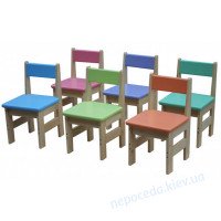 Дитячий стільчик кольоровий із сосни