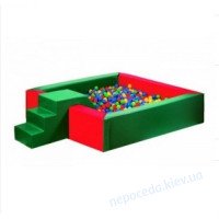 Сухой бассейн с горкой 150х150х40 см
